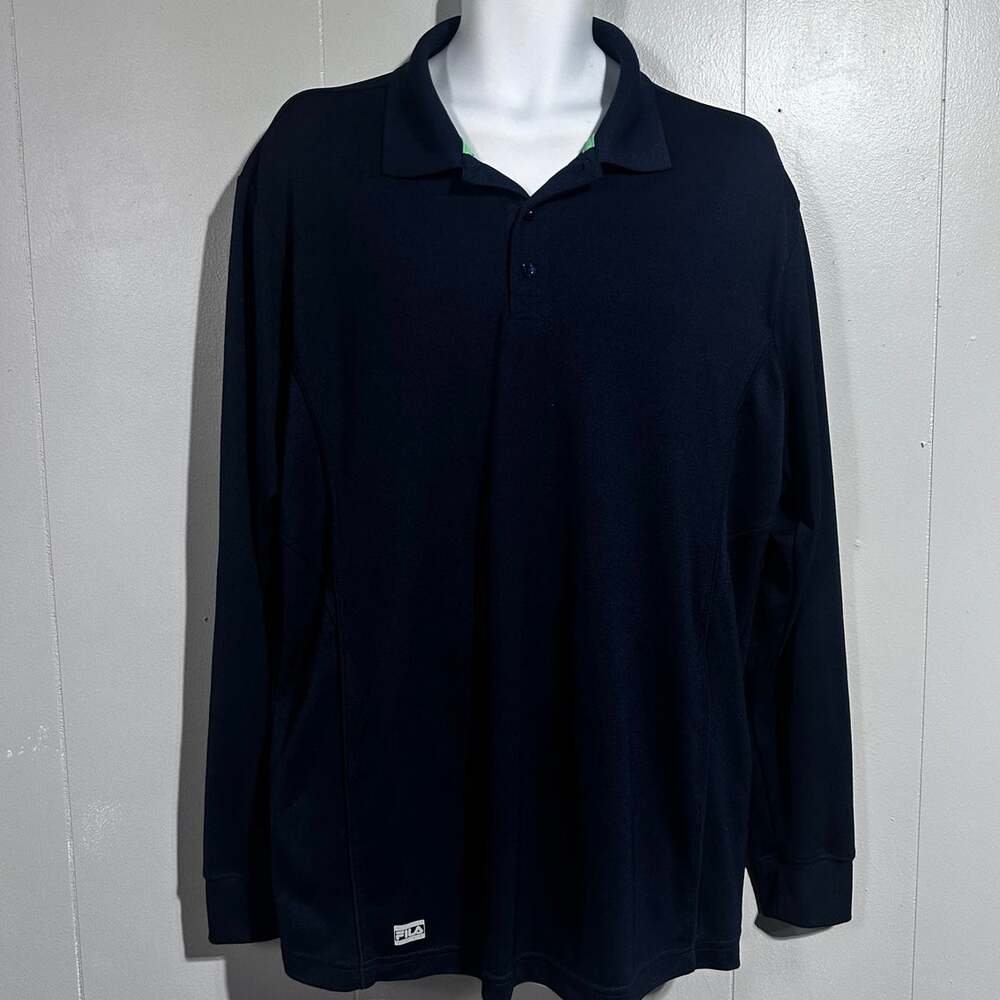 FILA Sport Golf long sleeve Polo Shirt size Large